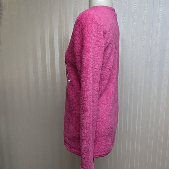 Disney Minnie PJ Top Fleece Morning Sleepwear Embroidered Pink XS (0-2) - Picture 5 of 12